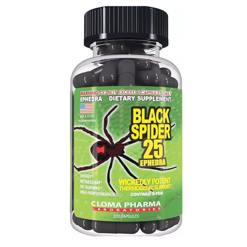 CLOMA PHARMA LABORATORIES SUPLES BLACK SPIDER 25 100 CAPS