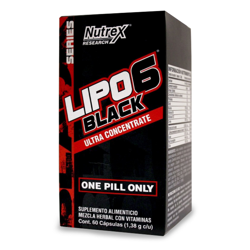 NUTREX LIPO 6 BLACK UC 60 CAPS ROJO